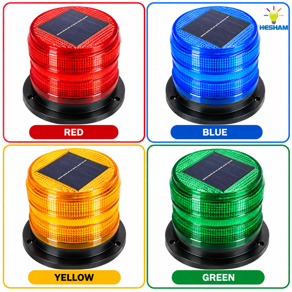 Solar Magnetic Base Warning Revolving Light (HIS-SL-5W)