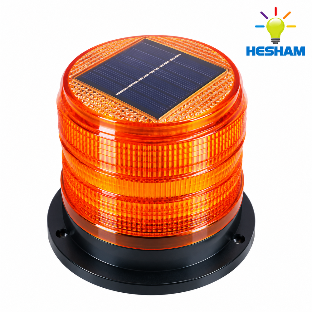 Solar Magnetic Base Warning Revolving Light (HIS-SL-5W)