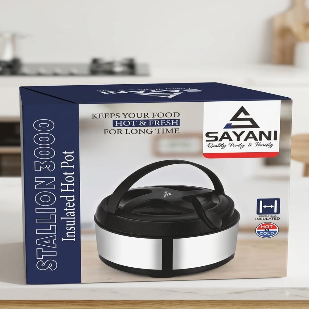 Sayani Stallion Insulated Cassrole 3000 ML