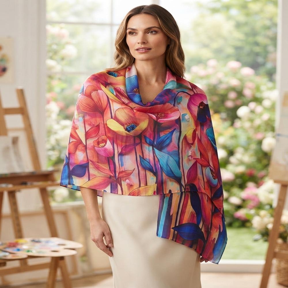 Tabby Silk Digital Printed Stoles