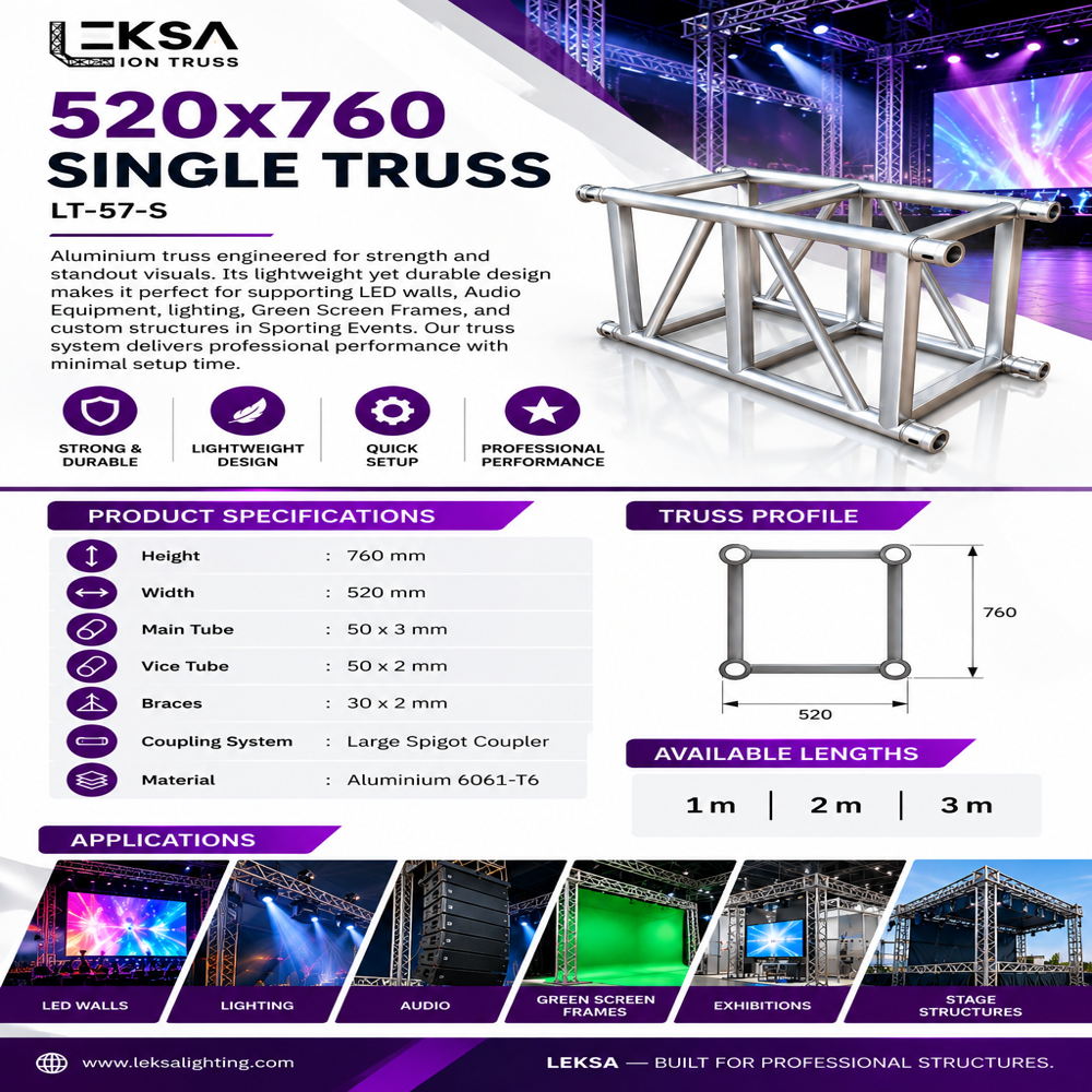 520 * 760 Single Aluminium Truss