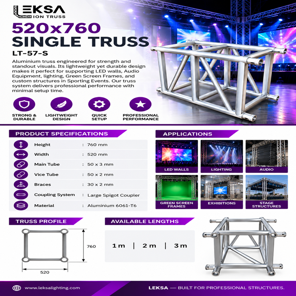 520 * 760 Single Aluminium Truss