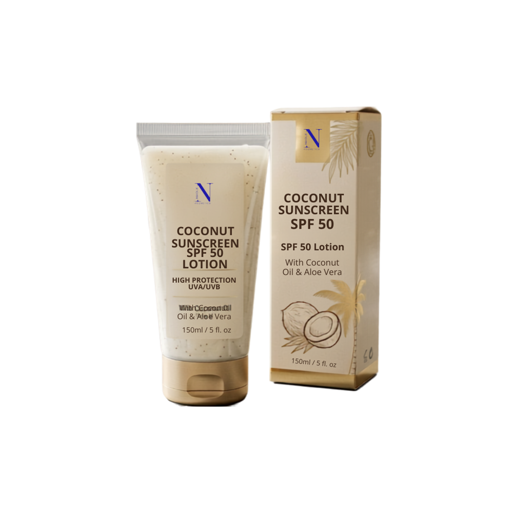 Coconut Sunscreen Spf 50 Lotion - Attributes: Smudge Proof