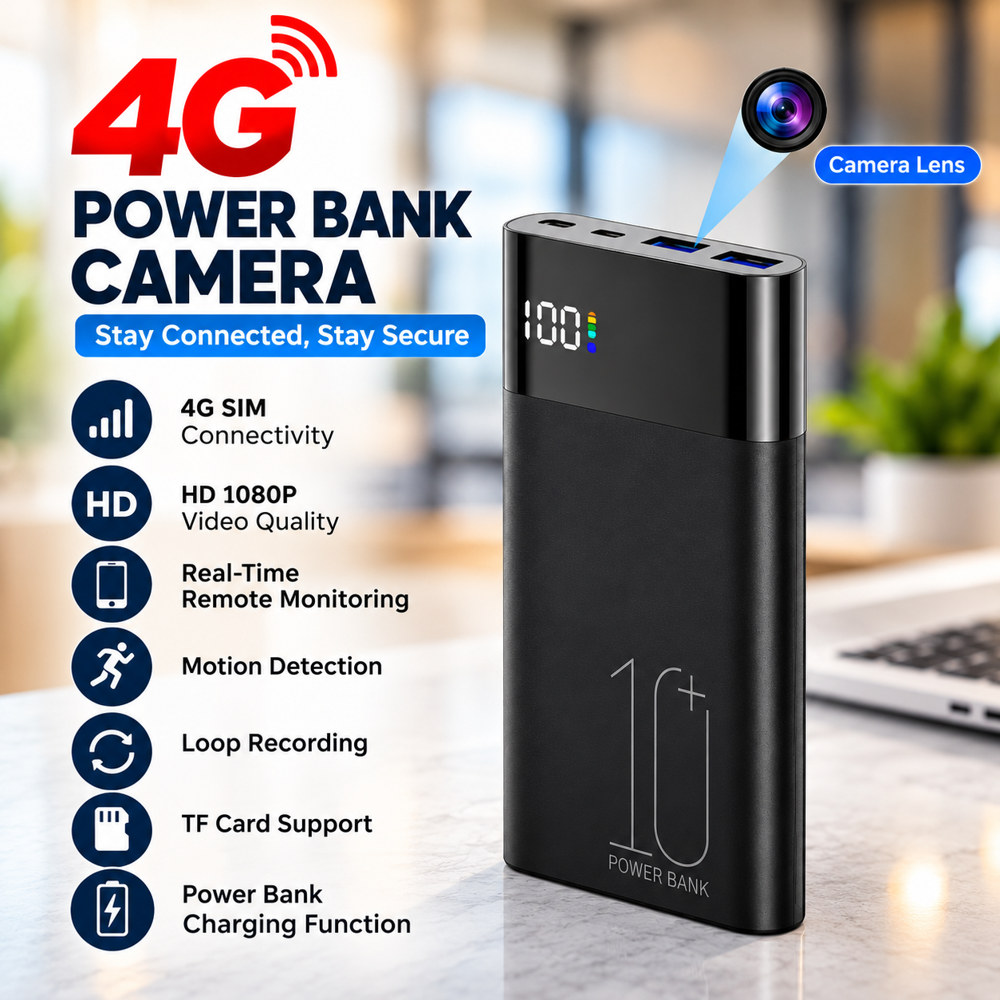 4G Sim Power Bank Camera