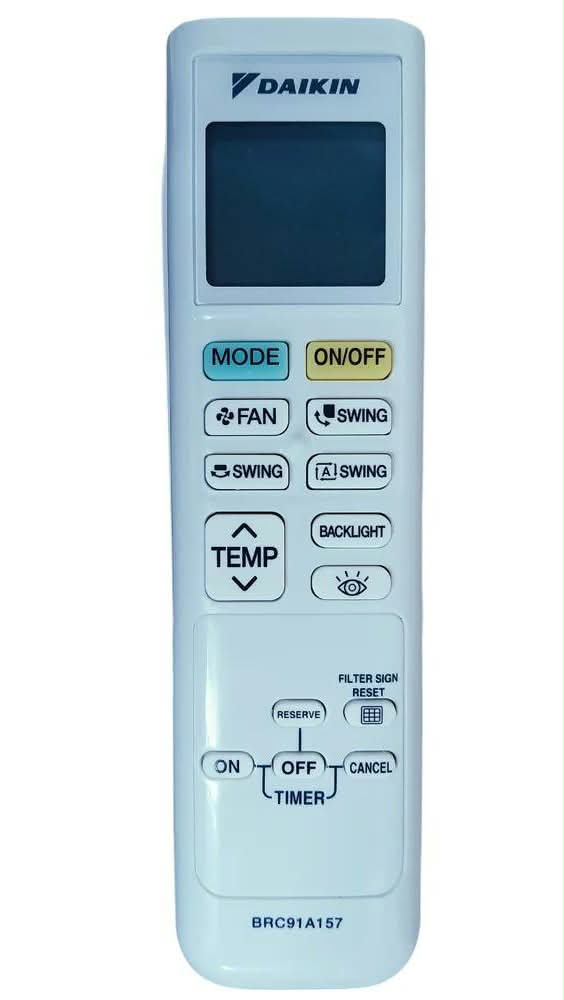 Fkca71 Series Daikin Remote Brc91A157 (Wireless Remote. Controller) - Color: White