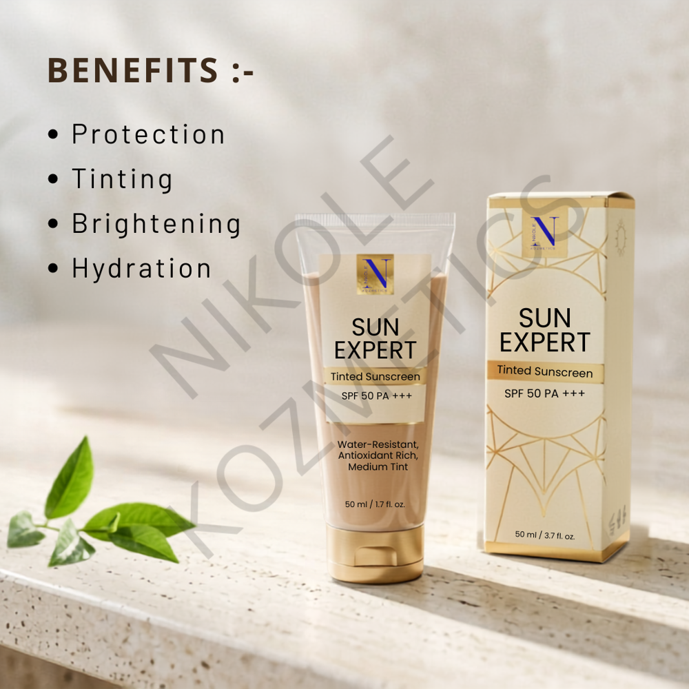 Sun Expert Tinted Sunscreen - Attributes: Smudge Proof