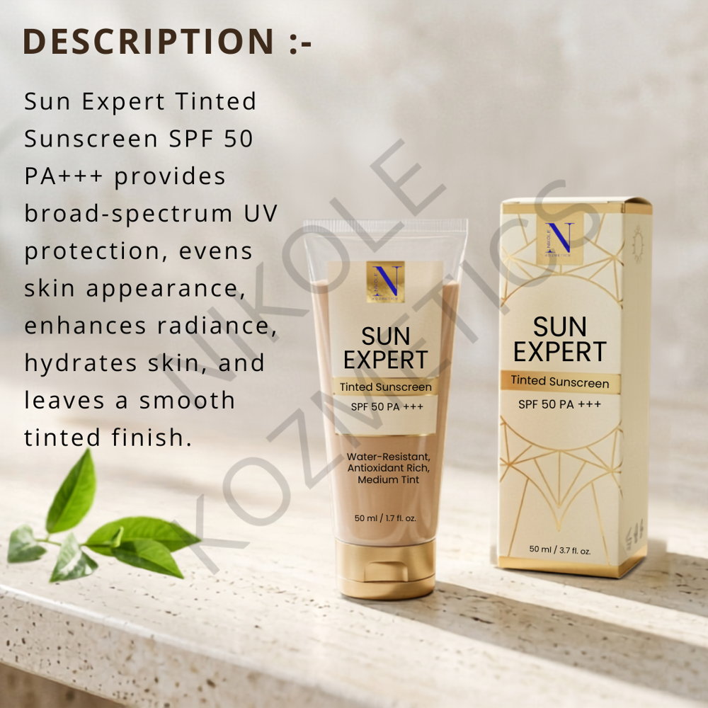 Sun Expert Tinted Sunscreen - Attributes: Smudge Proof