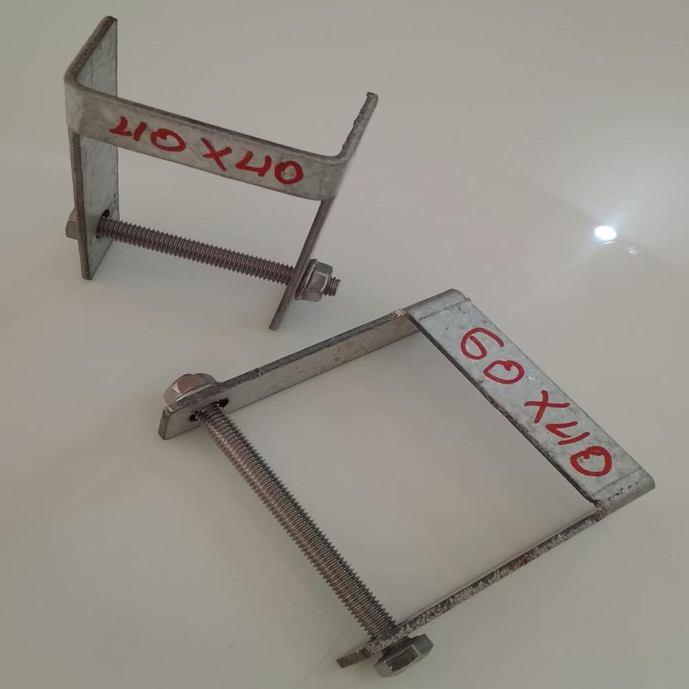 Solar Structure Fitting Clamps - Color: Silver