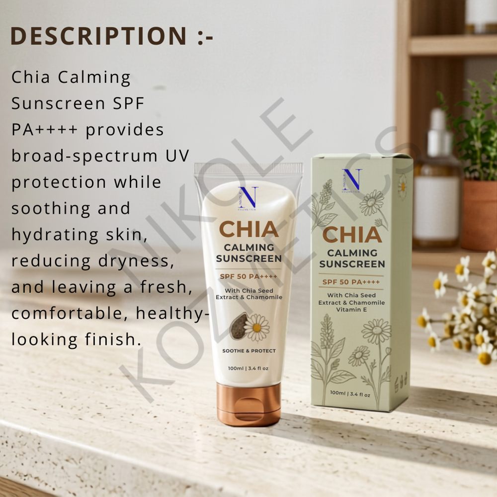 Chia Calming Sunscreen - Attributes: Smudge Proof