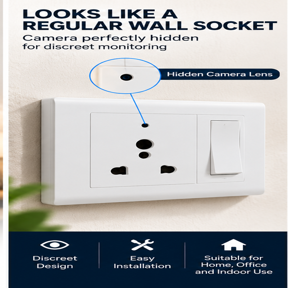 4G SIM Wall Socket Camera
