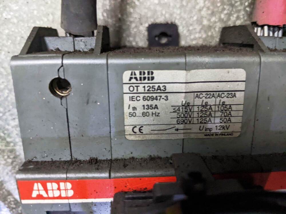 ABB Switch-Disconnector OT 125A3 (125A 135A Ith)