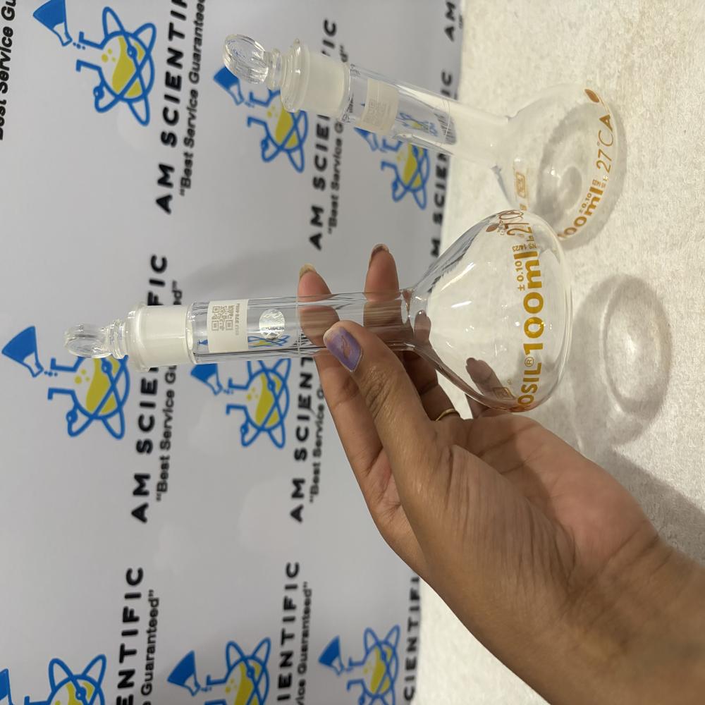 Borosil Volumetric Flasks Class A Narrow Mouth Clear
