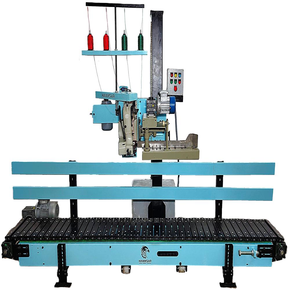 Heavy Duty Automatic Bag Closing Machine with Conveyor and Infeed Device