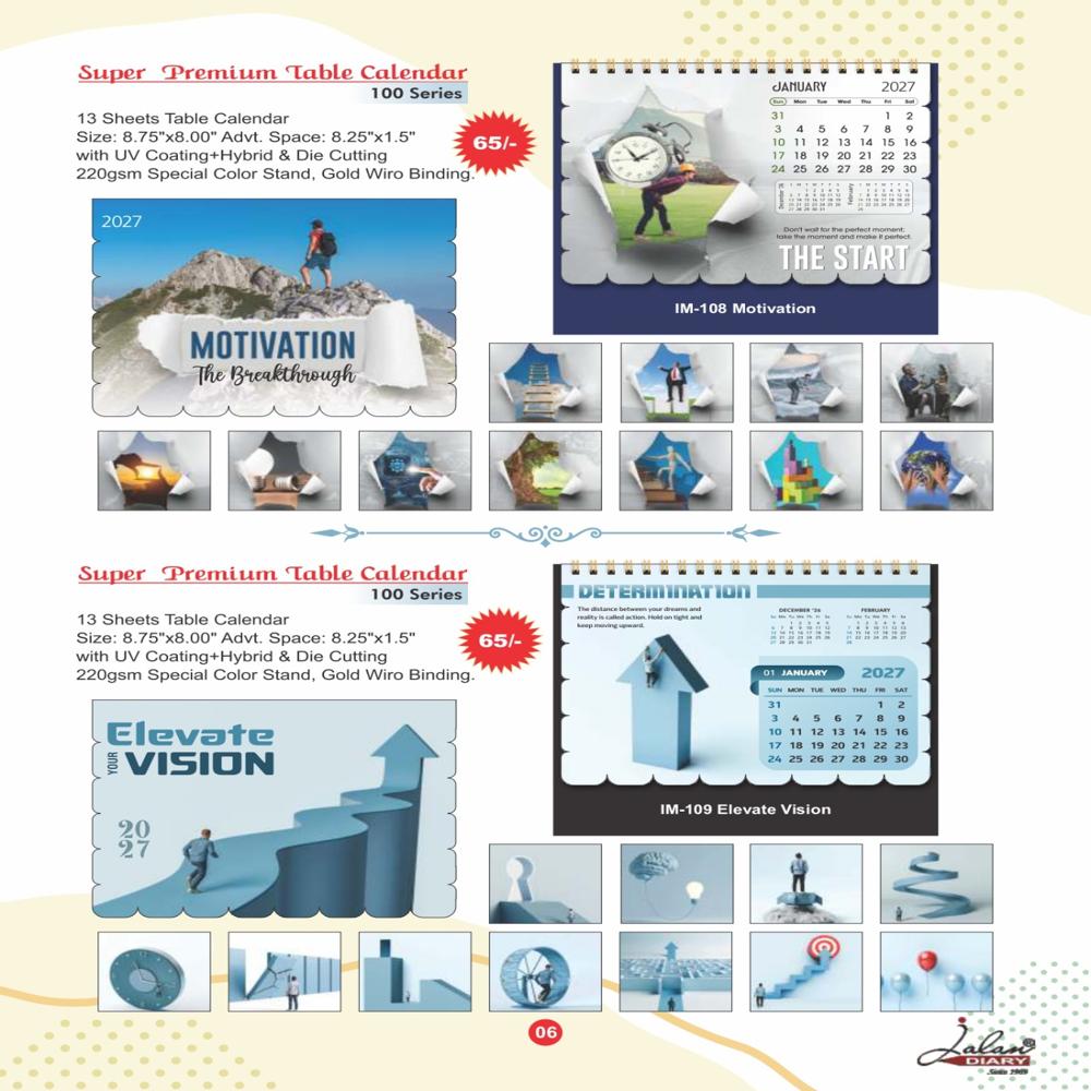 Jalan IM-109 Premium Table Calander