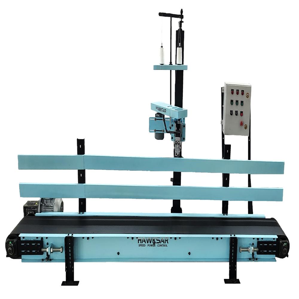 Semi Automatic Bag Closing Machine with PVC Conveyor