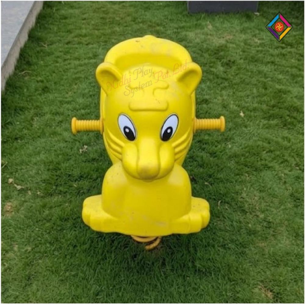 Tiger Rider - Lldpe Iron, 2x1x2.5 Ft, Custom Color | Ground Mounted, Single Seat, Weather Resistant