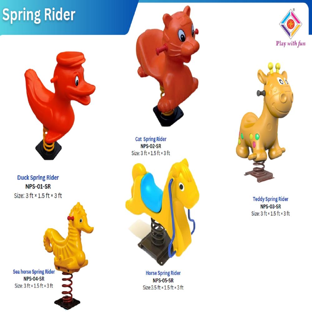Tiger Rider - Lldpe Iron, 2x1x2.5 Ft, Custom Color | Ground Mounted, Single Seat, Weather Resistant