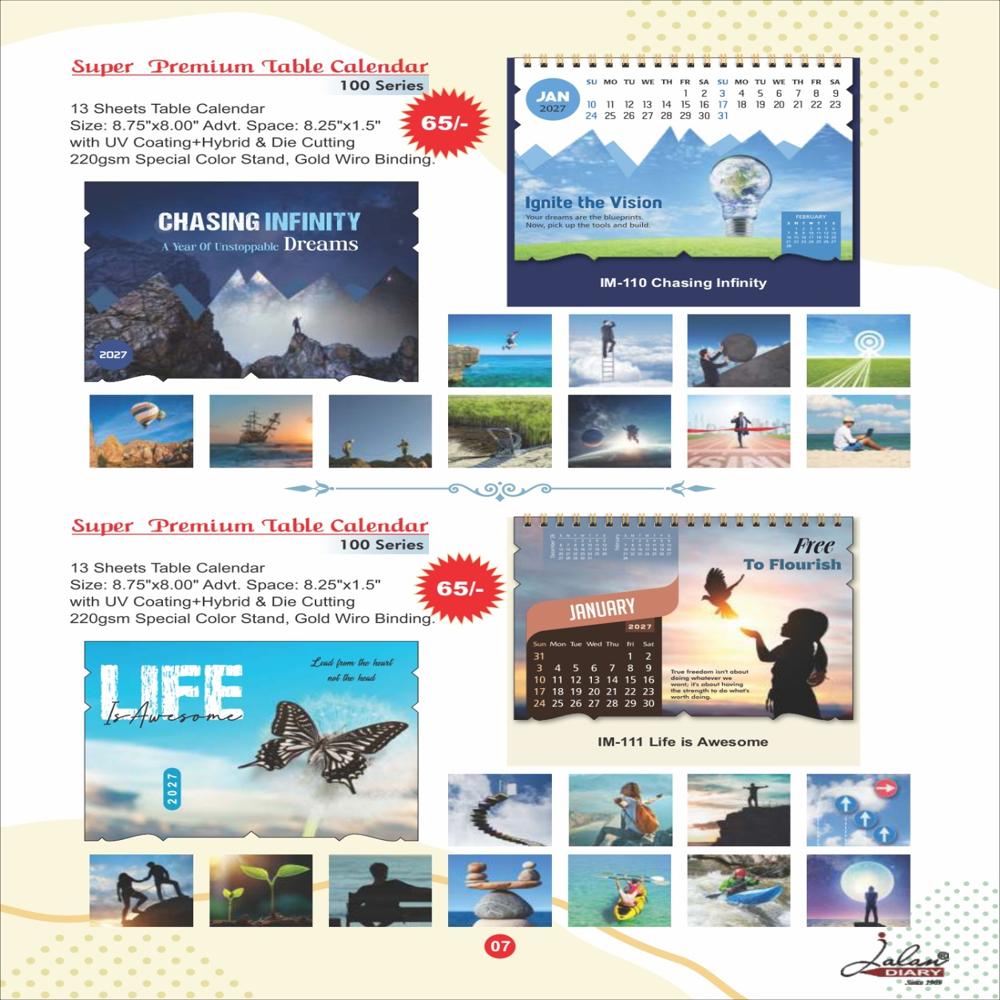 Jalan IM-110 Premium Table Calander 