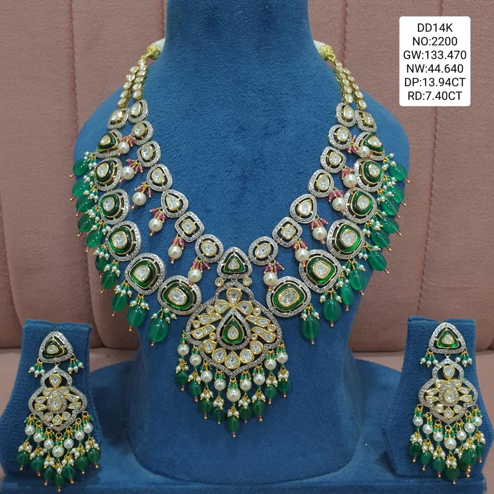 Gold Dimaand Uncut Long Set