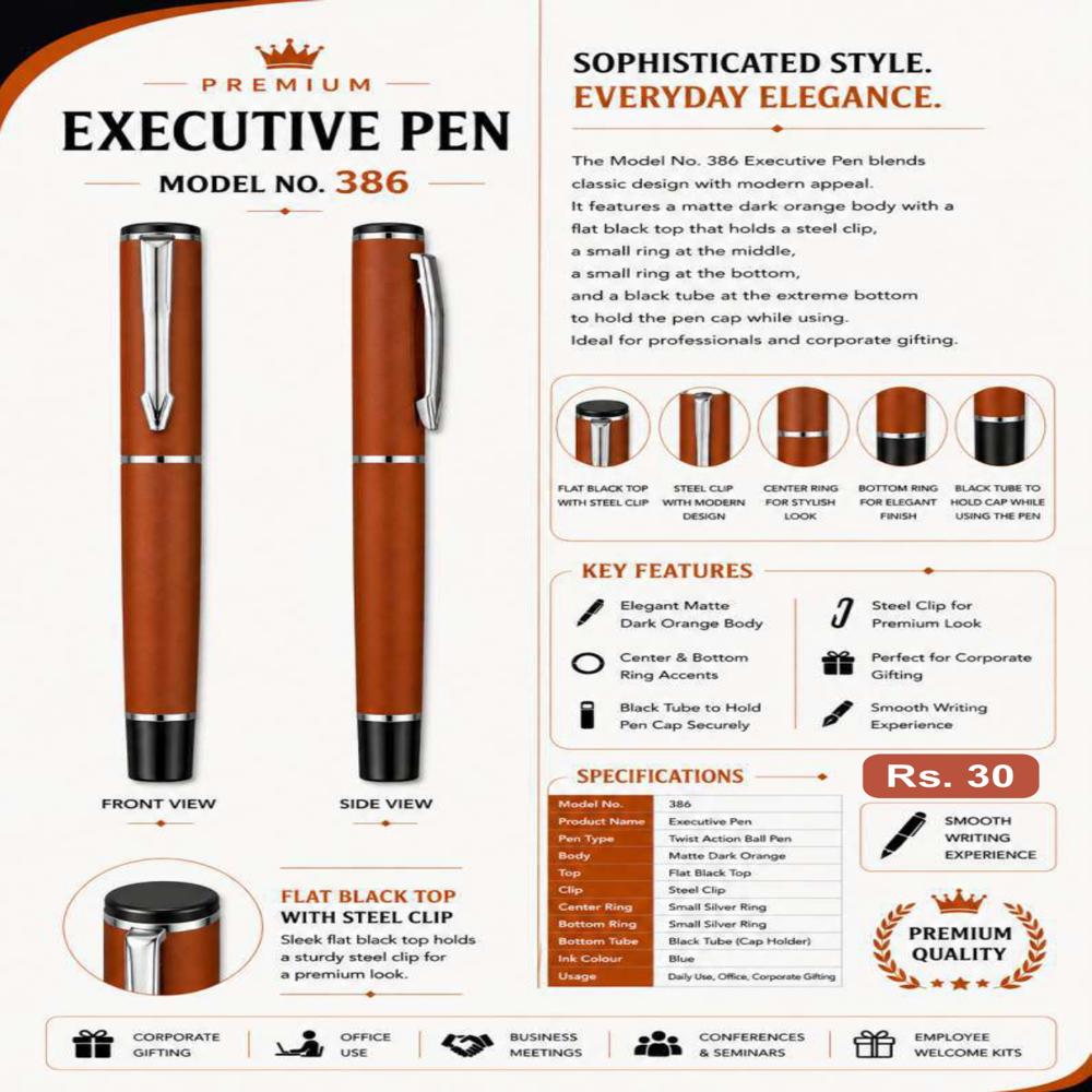 JD-386 Executive Metal Ball Pen 