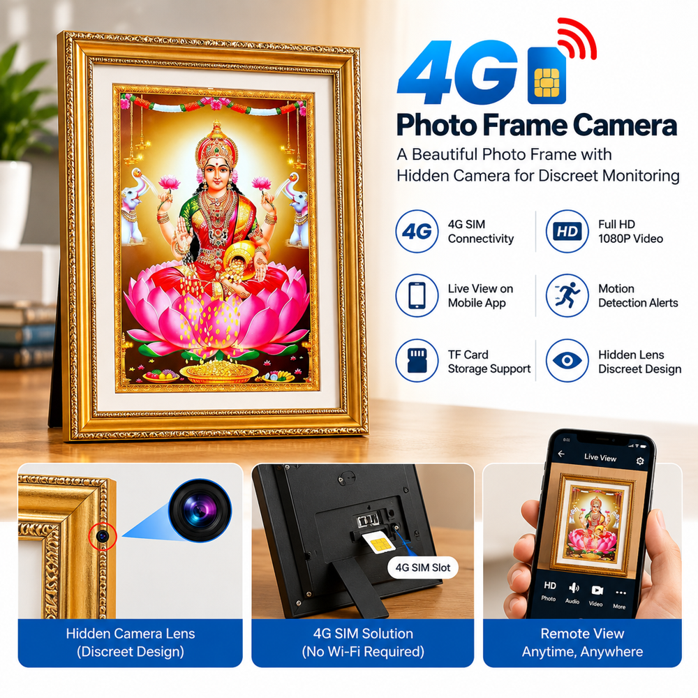 5G SIM Photo Frame Hidden Camera