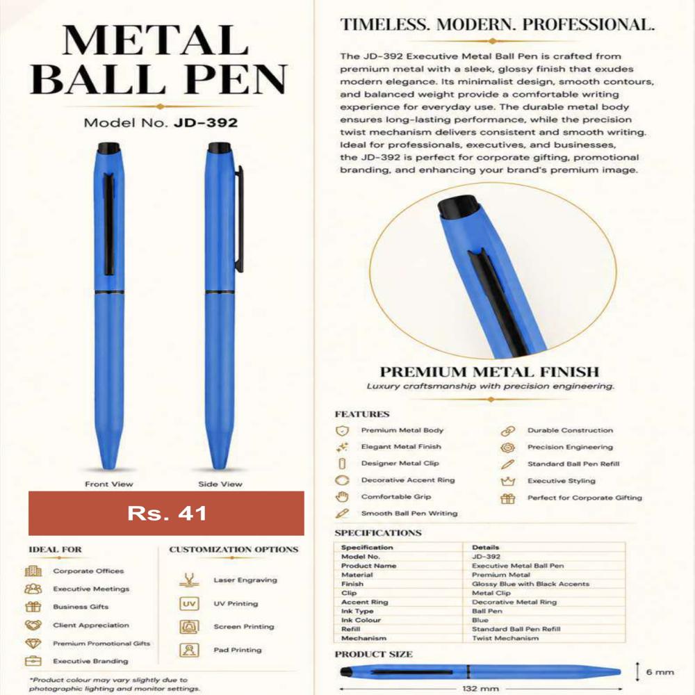 JD-392 Executive Metal Ball Pen
