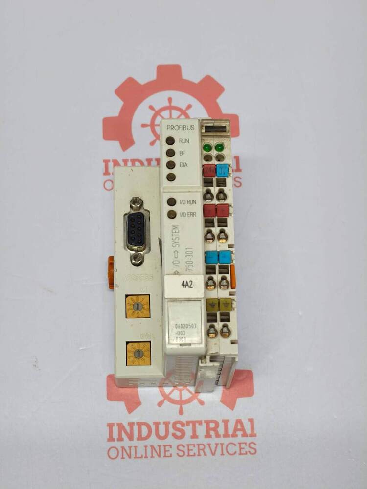 WAGO 750-301 PROFIBUS DP/FMS Fieldbus Coupler Engineered For The Modular WAGO-I/O-SYSTEM 750 Series