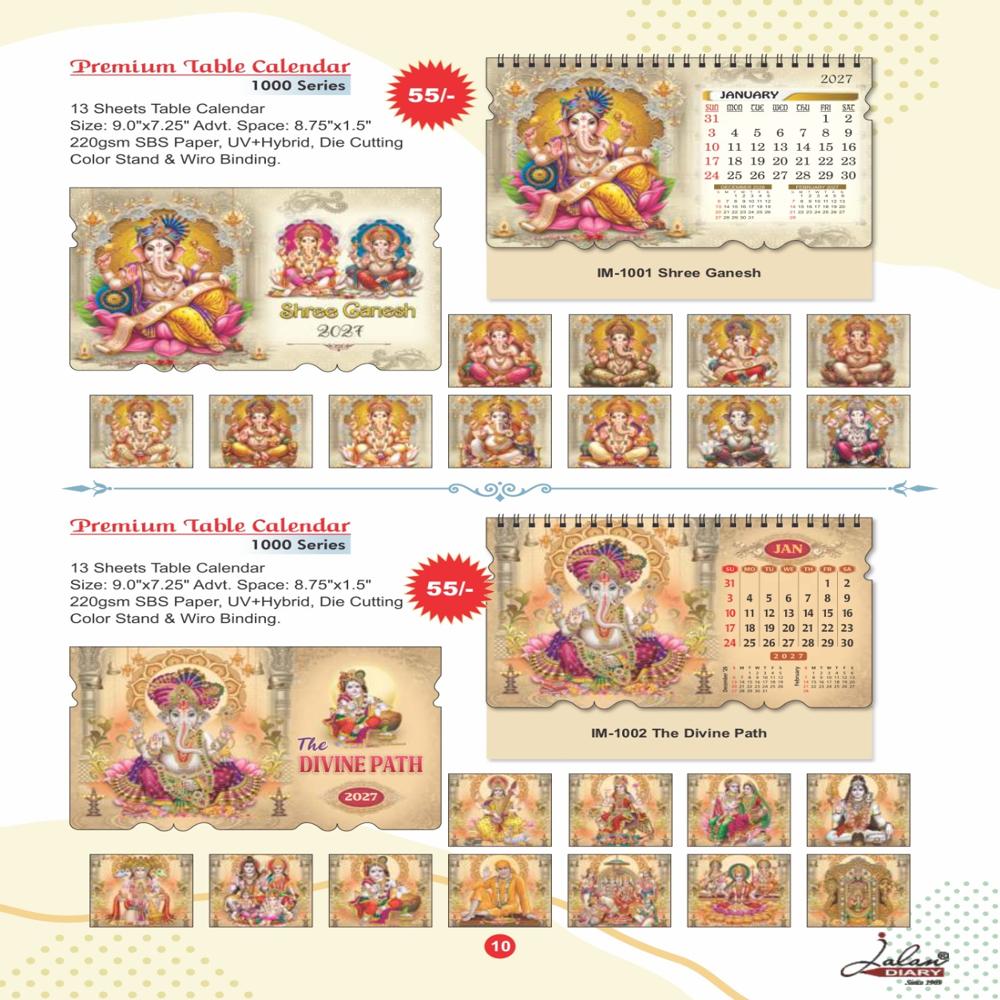 Jalan IM-1001 Premium Table Calander