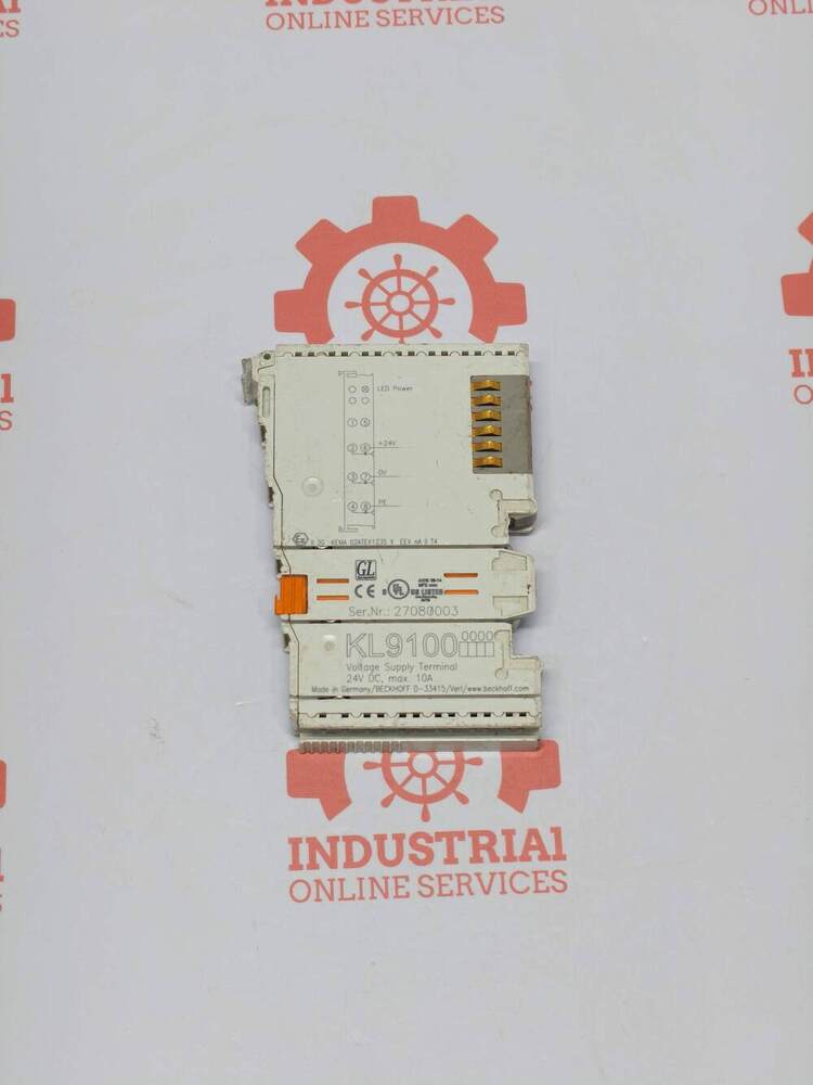 BECKHOFF KL9100 24 V DC Potential Supply Terminal (Power Feed Terminal)