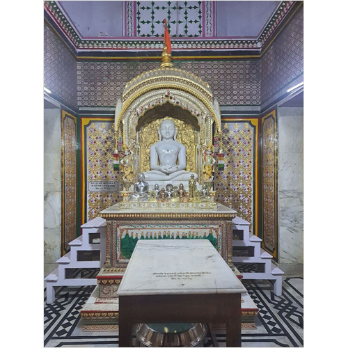 White and Gold Marble Budha Temple