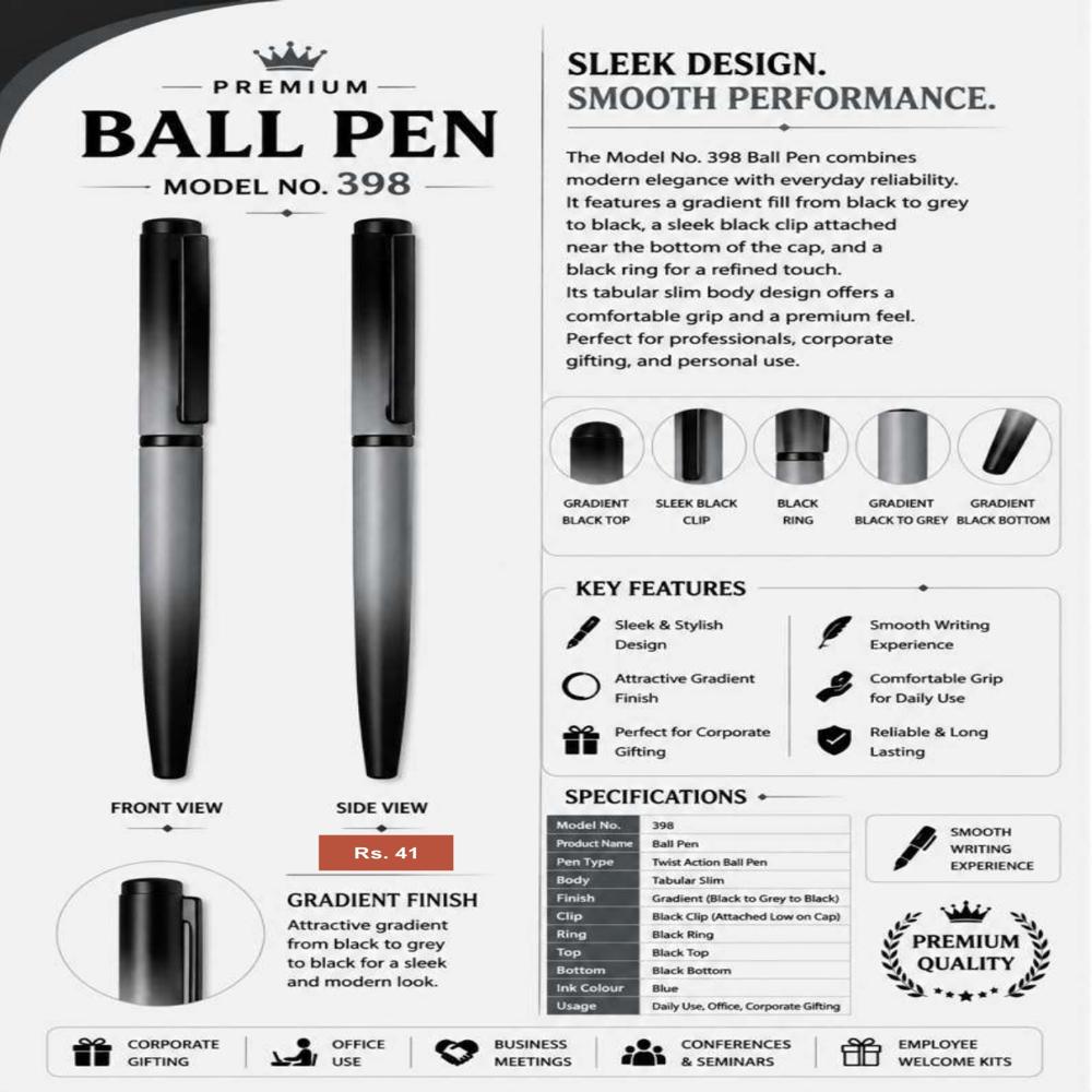 JD-398 Executive Metal Ball Pen