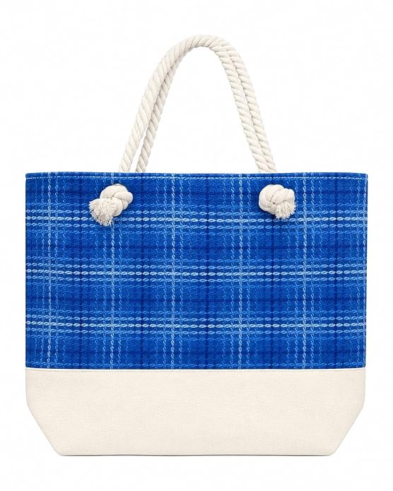 Large Capacity Women Tote Bag - Color: Blue