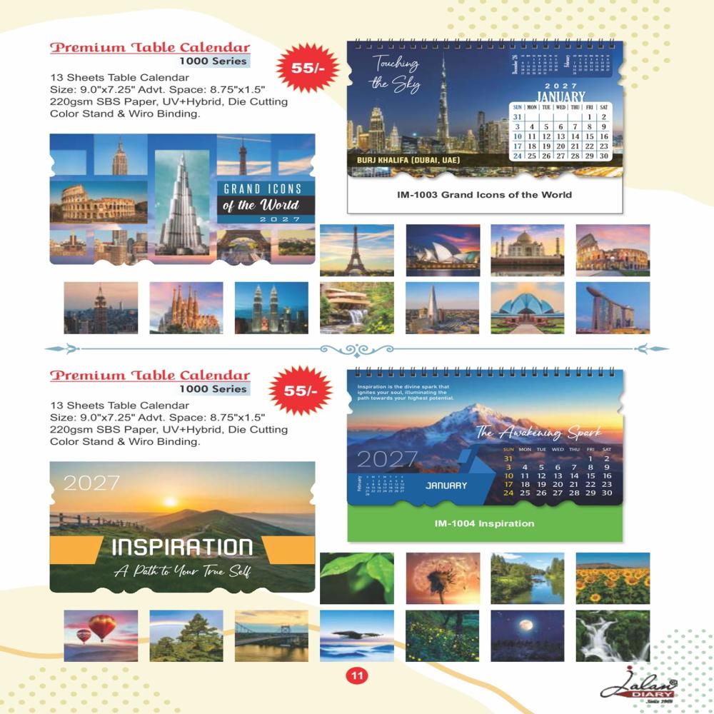 Jalan IM-1003 Premium Table Calander