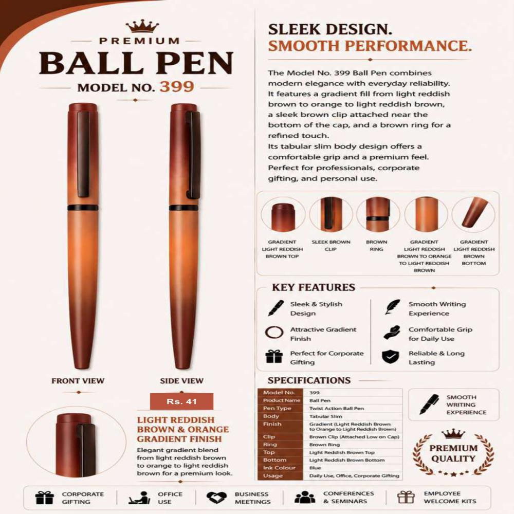 JD-399 Executive Metal Ball Pen