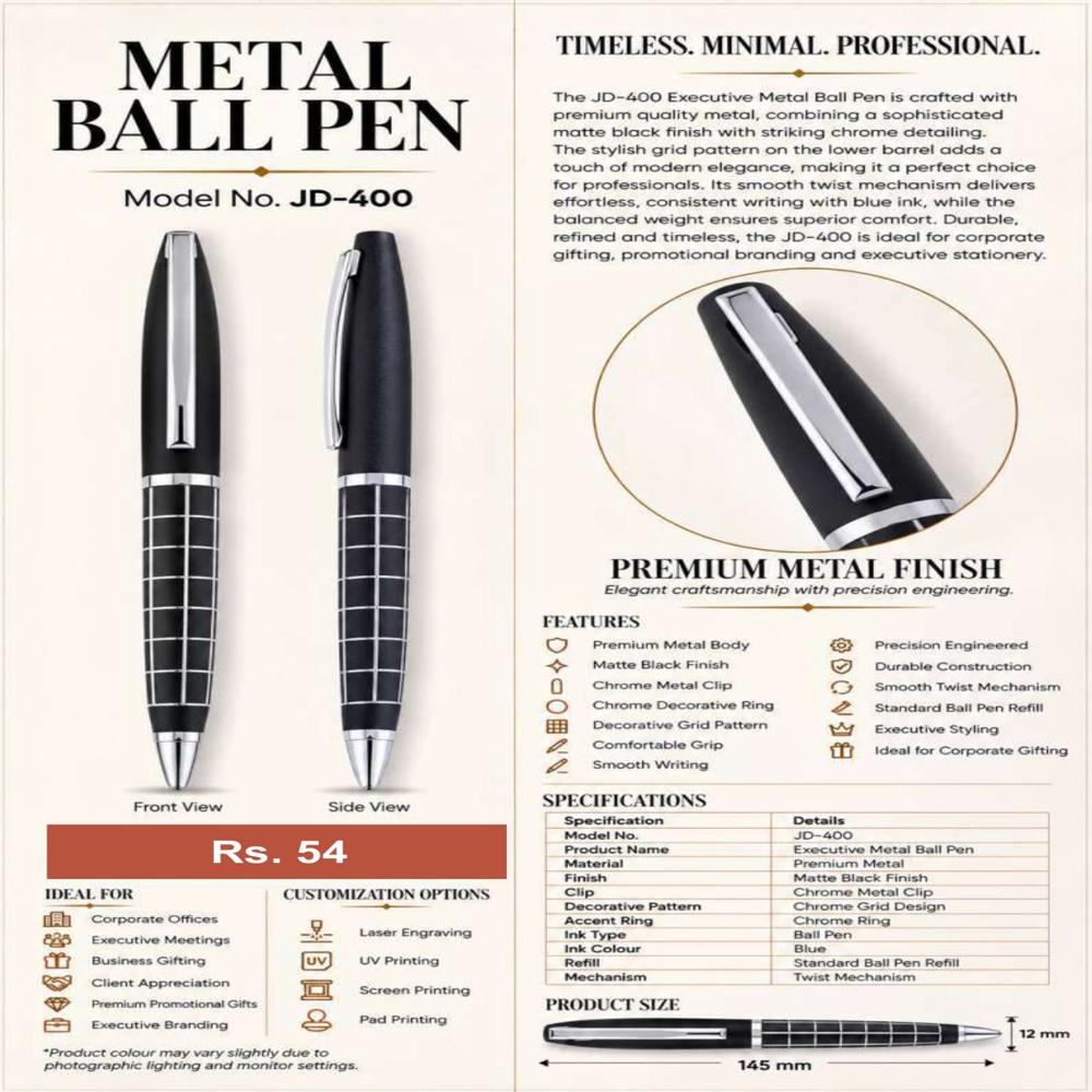 JD-400 Executive Metal Ball Pen