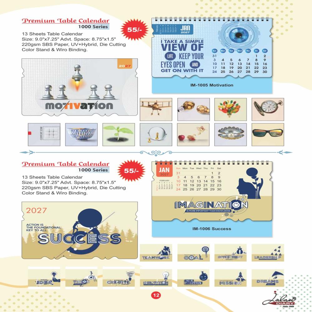Jalan IM-1005 Premium Table Calander