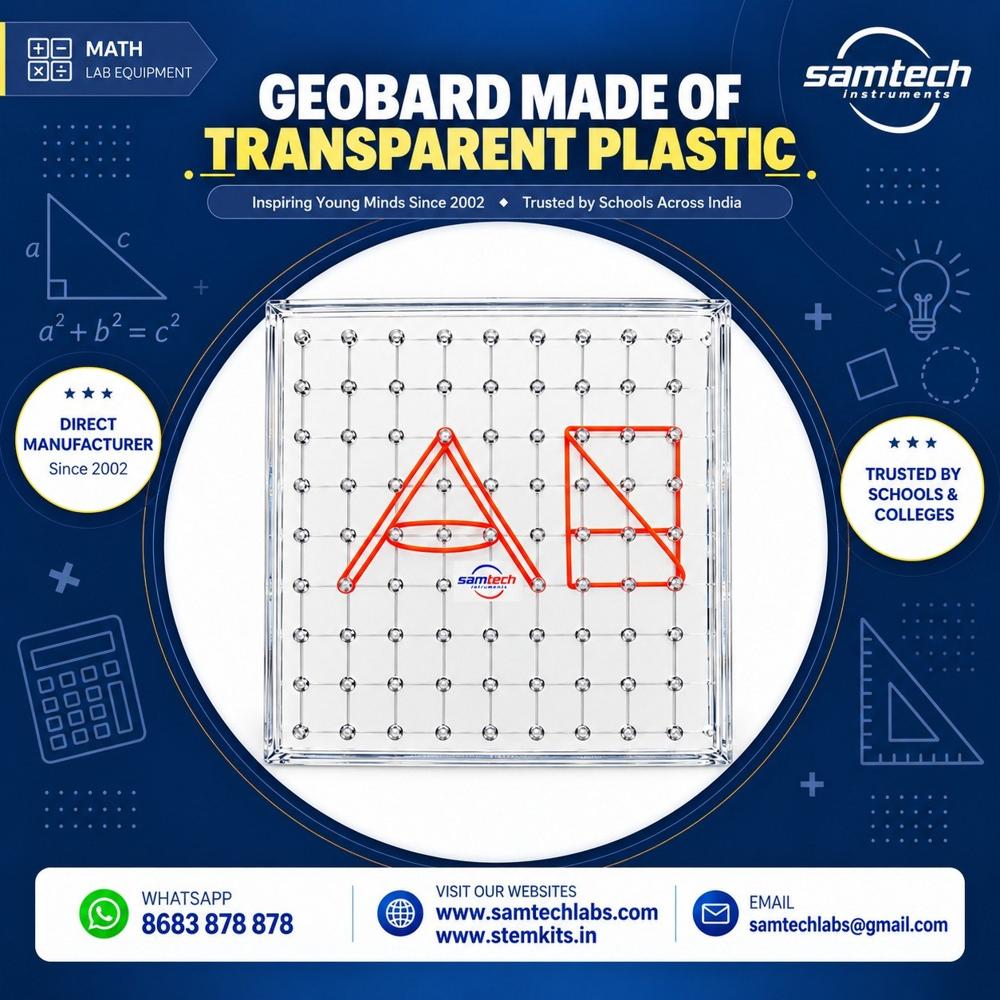 Geoboard Made of Transparent Plasic