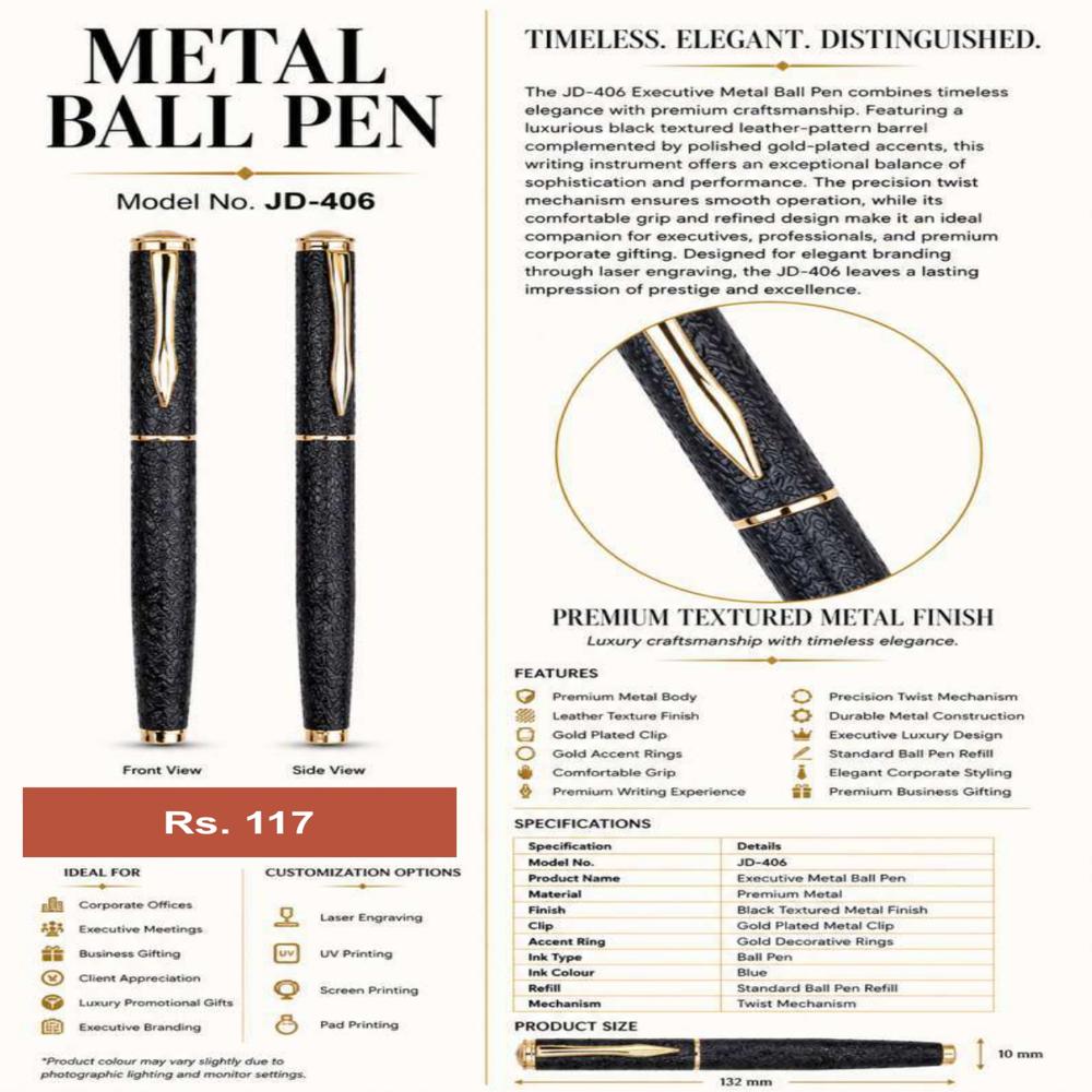 JD-406 Executive Metal Ball Pen