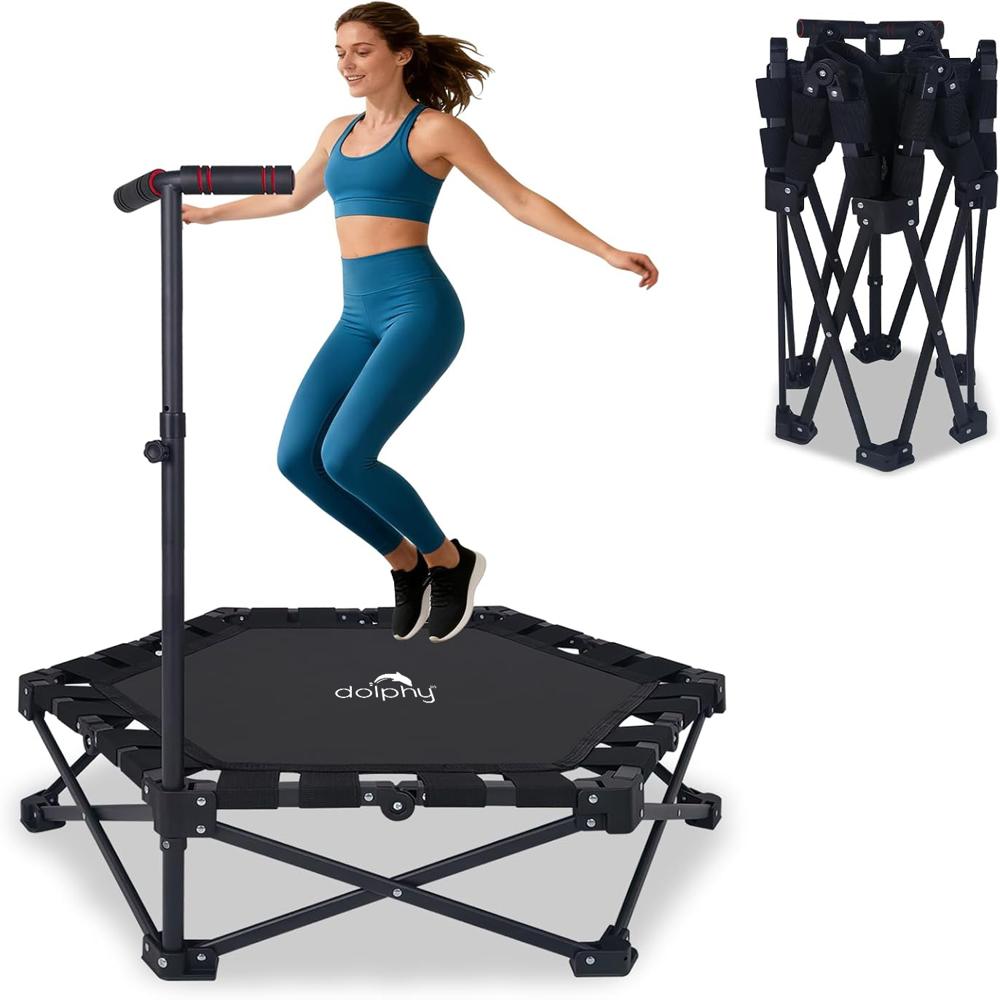 40-inch Elastic Mini Trampoline With Handle (100kg Cap.) - Application: Cardio
