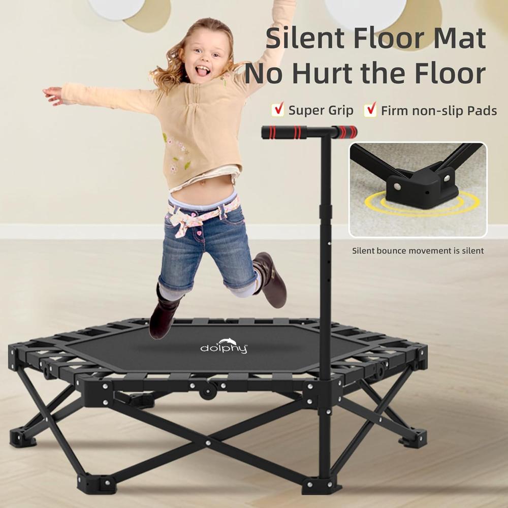 40-Inch Elastic Mini Trampoline with Handle (100kg Cap.)