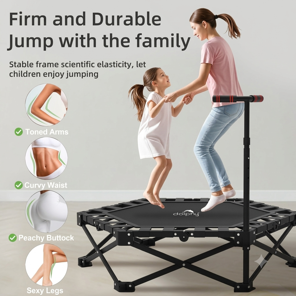 40-Inch Elastic Mini Trampoline with Handle (100kg Cap.)