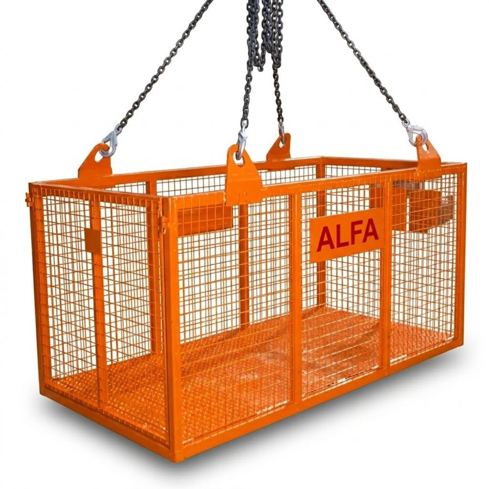 Tower Crane Material Lifting Basket - Crane Total Weight: 380 Kg (Basket Only)