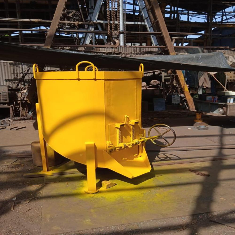 Tower Crane Concreate Bucket - Color: Yellow