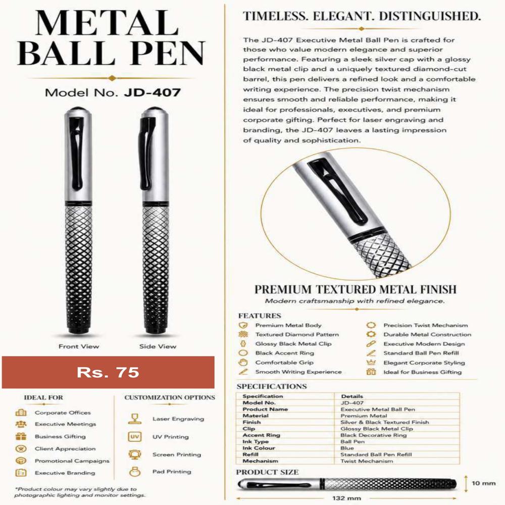 JD-407 Executive Metal Ball Pen