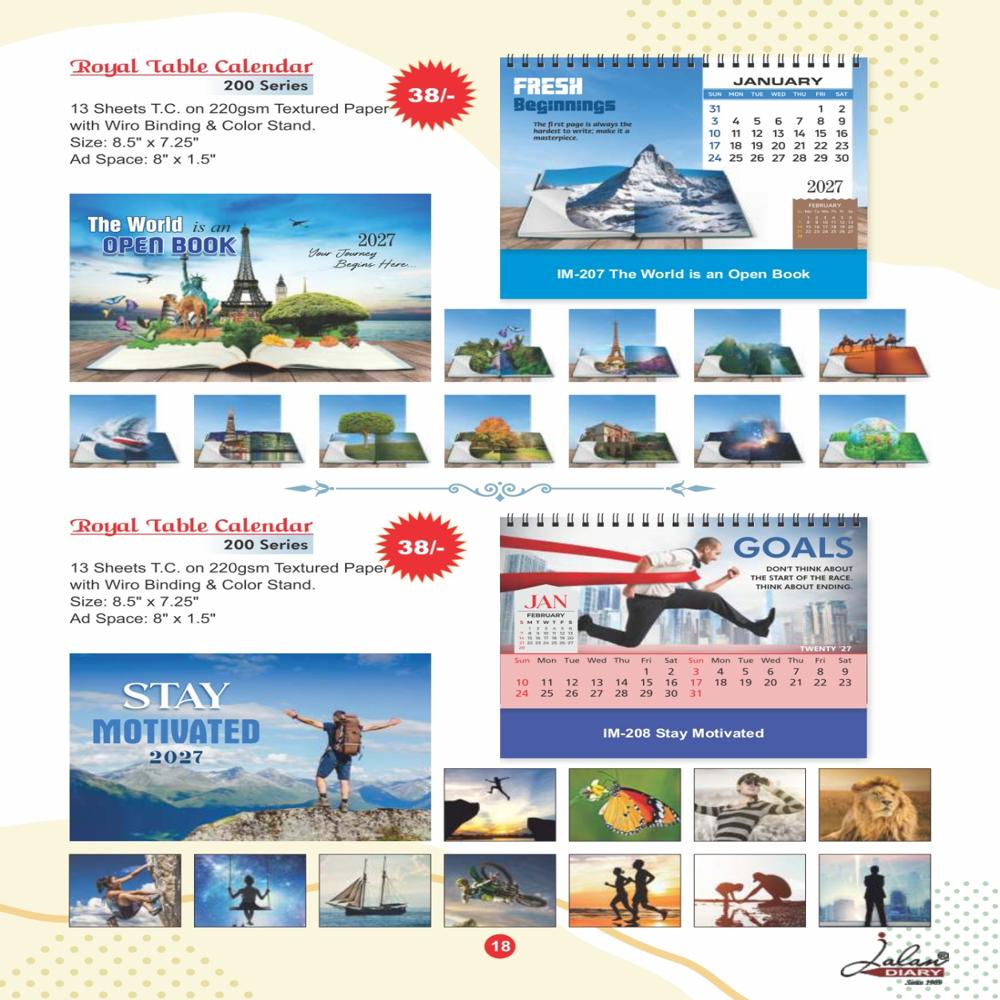 Jalan IM-208 Premium Table Calander