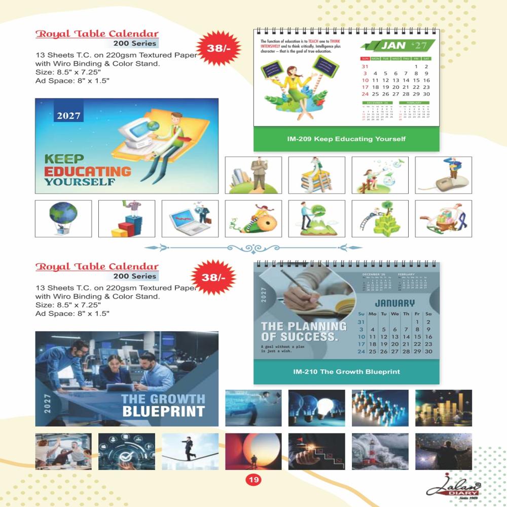 Jalan IM-209 Premium Table Calander