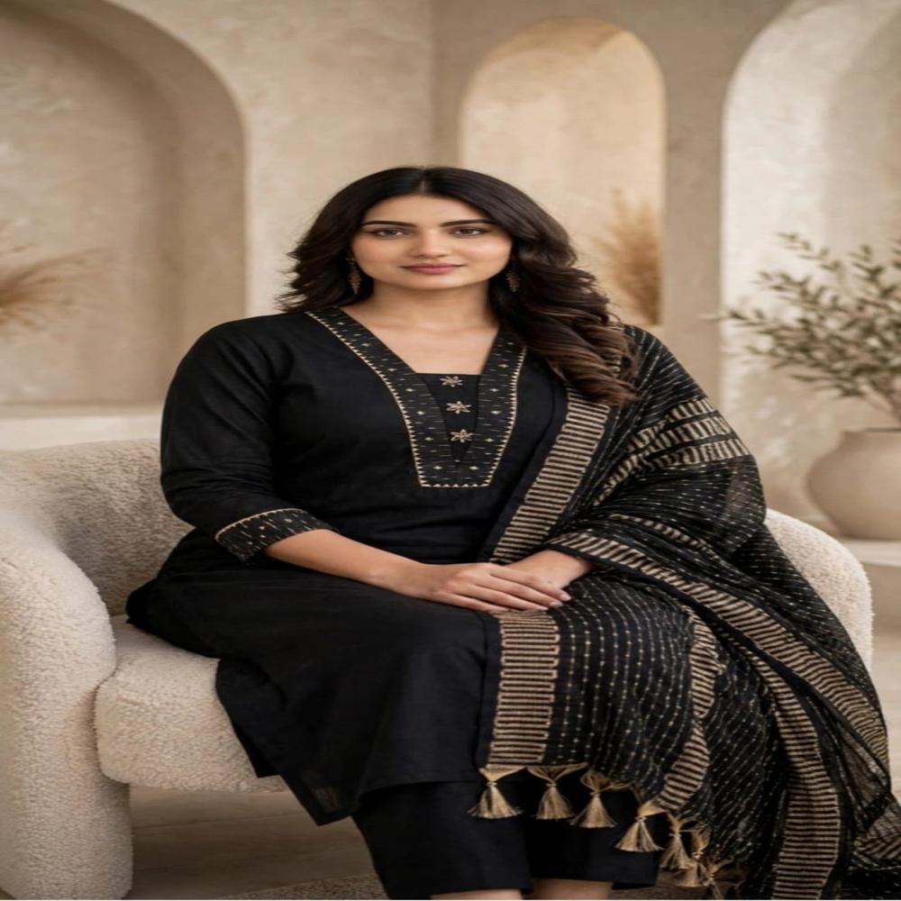 Black Kurti Set