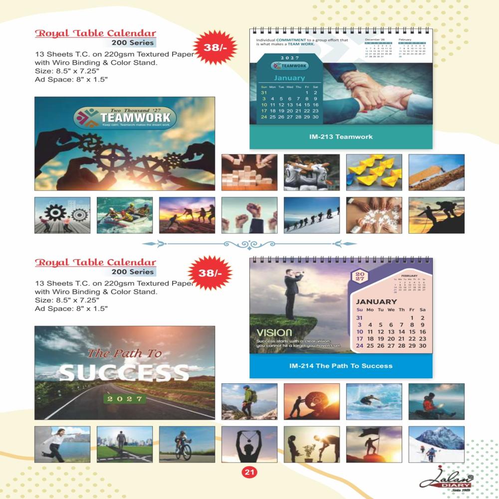 Jalan IM-214 Premium Table Calander