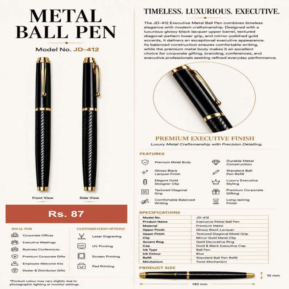 JD-412 Executive Metal Ball Pen