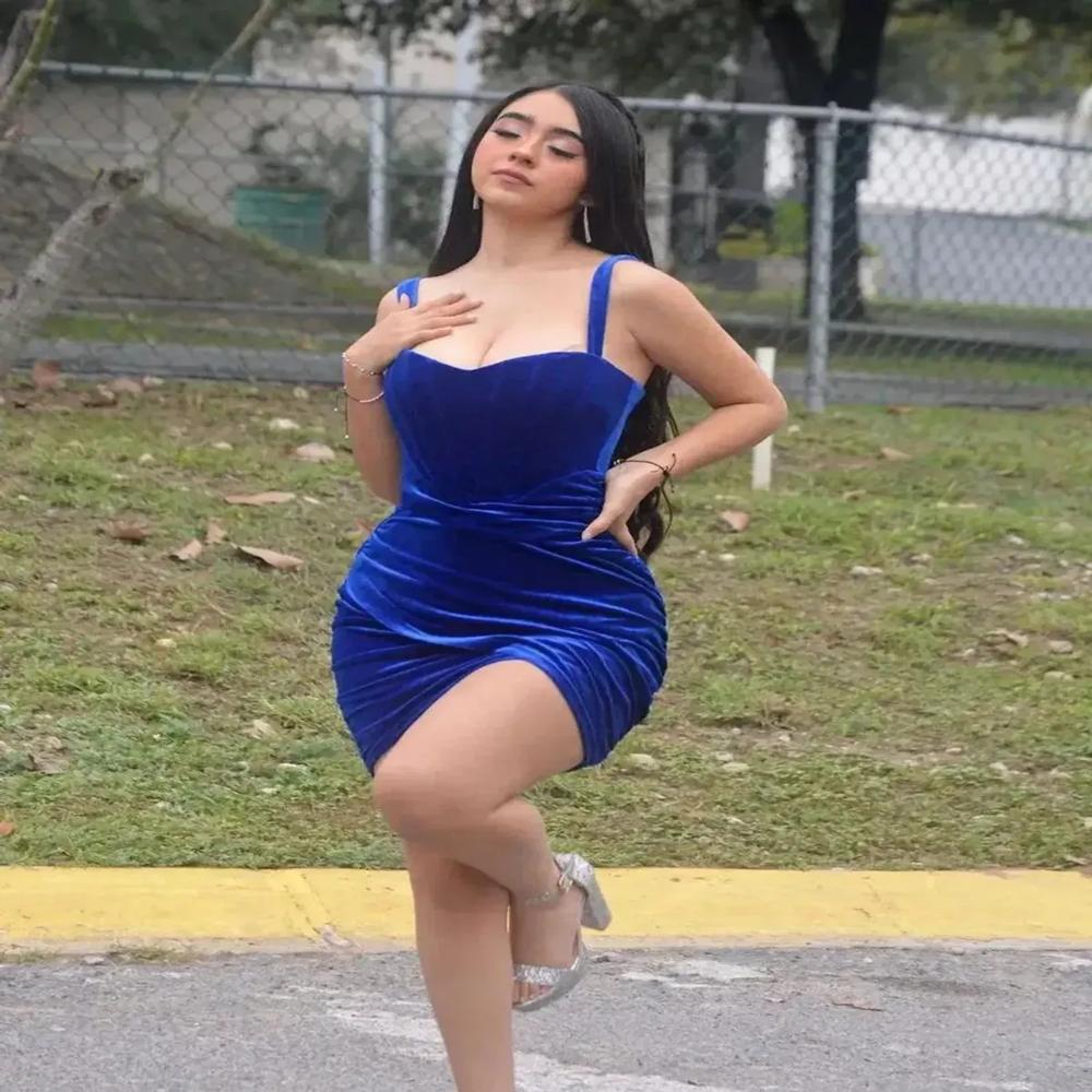 Midnight Sapphire Velvet Bodycon